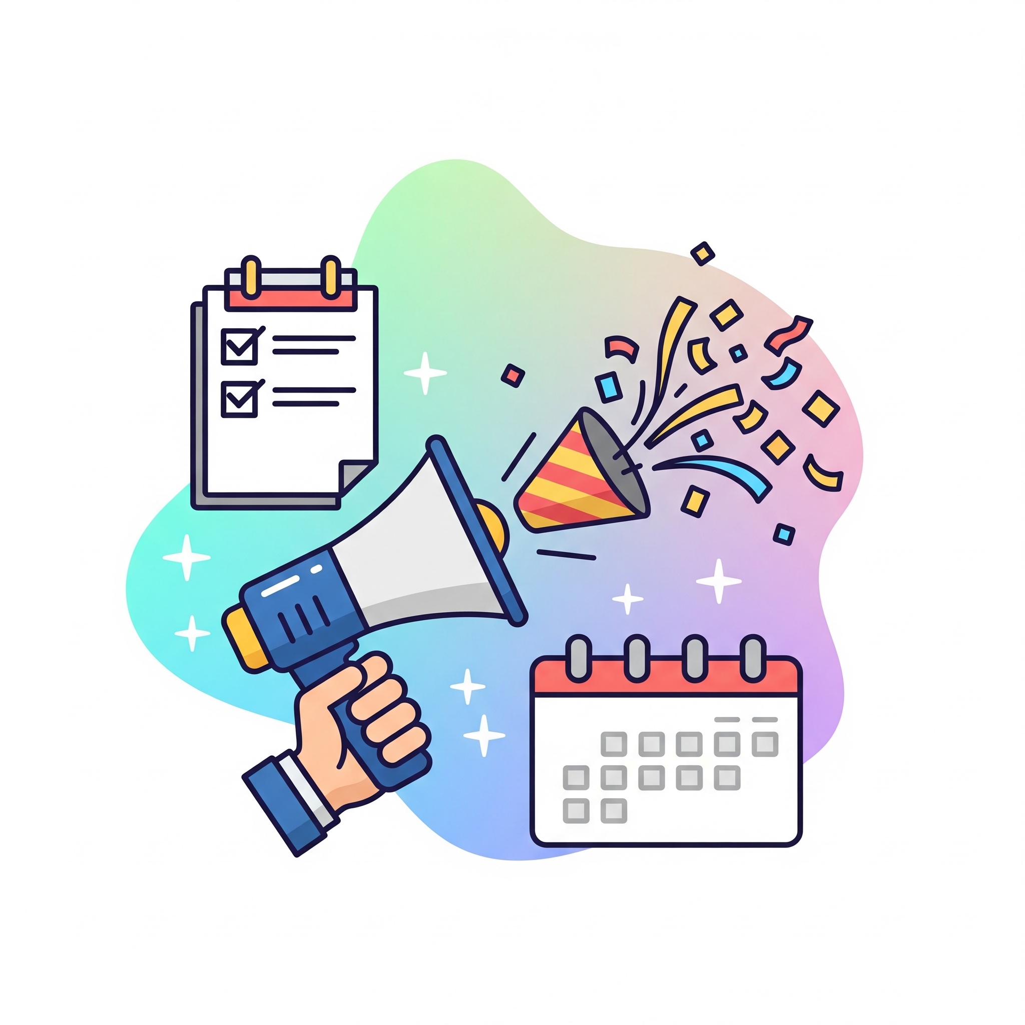 행사 기획 및 실행 아이콘